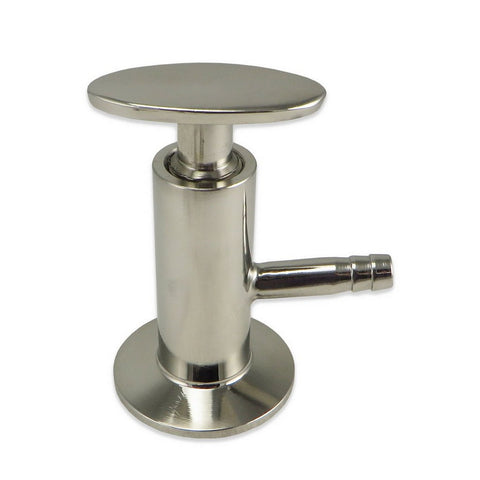 Stainless Steel Tri-Clover Sample Valve w/ 1/2” Barb – 2” TC