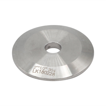 2" Tri Clamp End Cap with 1/2" Cutout - Tri Clover Sanitary Stainless Steel Fitting