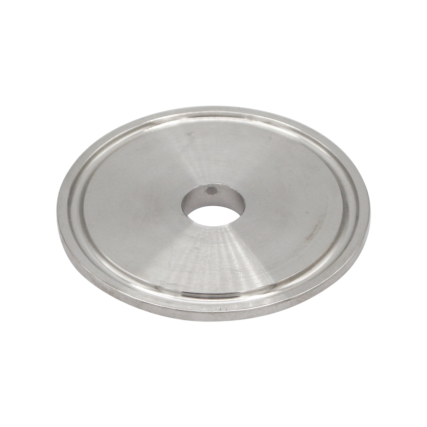 2" Tri Clamp End Cap with 1/2" Cutout - Tri Clover Sanitary Stainless Steel Fitting