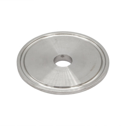 2" Tri Clamp End Cap with 1/2" Cutout - Tri Clover Sanitary Stainless Steel Fitting