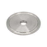 Stainless Steel Tri-Clover Cap w/ 1/2" Cutout  2" TC
