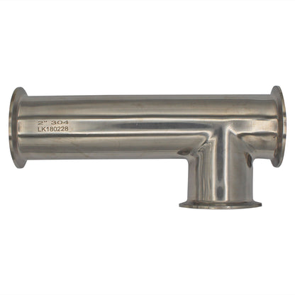 2" Tri Clamp Offset Tee (RIMS Tube) - Sanitary Stainless Steel Tri Clover Fitting