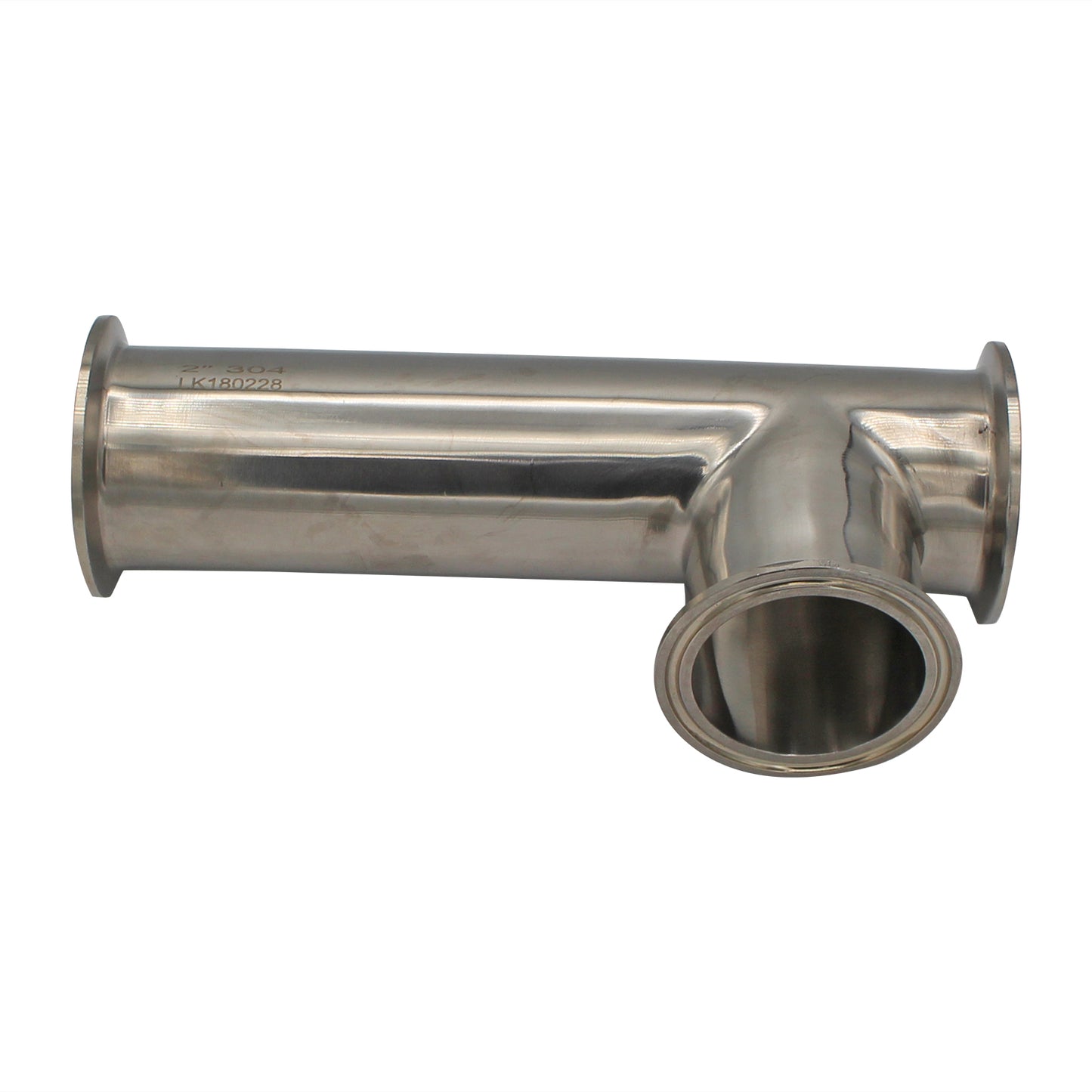 2" Tri Clamp Offset Tee (RIMS Tube) - Sanitary Stainless Steel Tri Clover Fitting