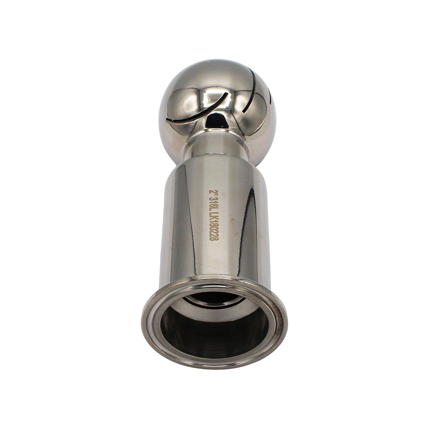 Stainless Steel 316 Tri-Clover Rotating CIP Spray Ball  2" TC -  Canuck Homebrew Supply, Canada
