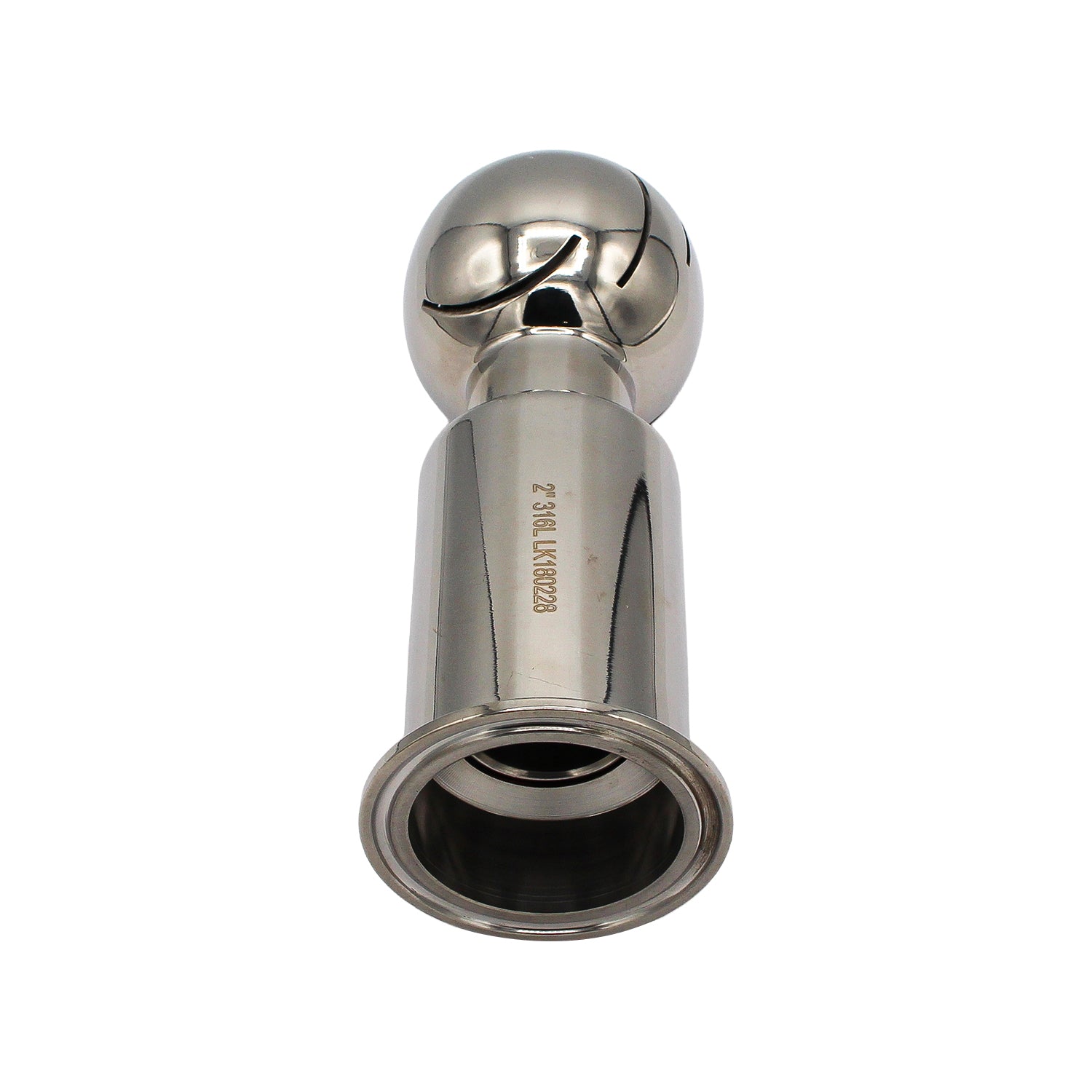 Stainless Steel 316 Tri-Clover Rotating CIP Spray Ball  2" TC -  Canuck Homebrew Supply, Canada