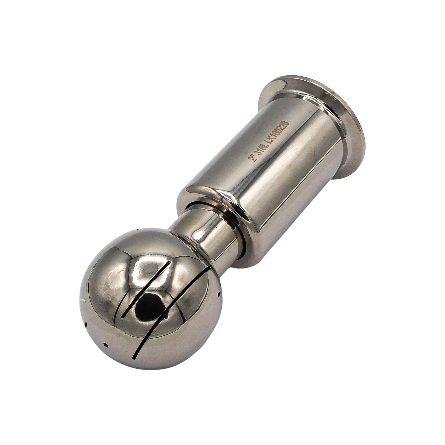 Stainless Steel 316 Tri-Clover Rotating CIP Spray Ball  2" TC -  Canuck Homebrew Supply, Canada