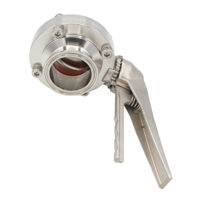2" Tri Clamp Squeeze Trigger Butterfly Valve - Tri Clover Sanitary Stainless Steel Fitting