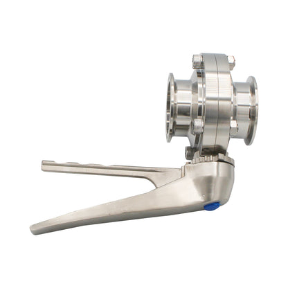 2" Tri Clamp Squeeze Trigger Butterfly Valve - Tri Clover Sanitary Stainless Steel Fitting