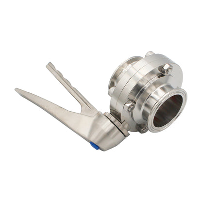 2" Tri Clamp Squeeze Trigger Butterfly Valve - Tri Clover Sanitary Stainless Steel Fitting