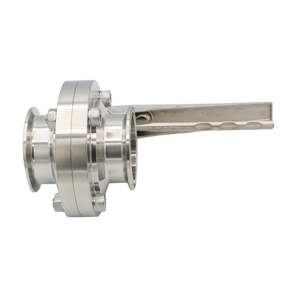 2" Tri Clamp Squeeze Trigger Butterfly Valve - Tri Clover Sanitary Stainless Steel Fitting