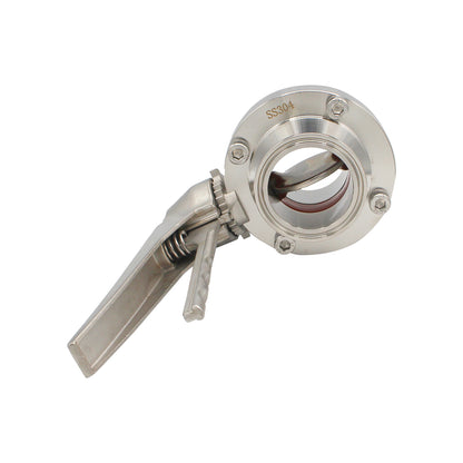 2" Tri Clamp Squeeze Trigger Butterfly Valve - Tri Clover Sanitary Stainless Steel Fitting