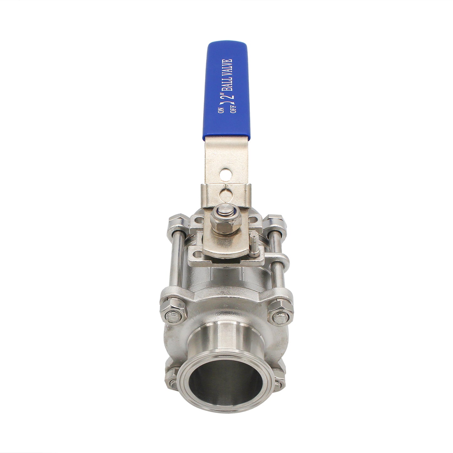 2" Tri Clamp 3-Piece Ball Valve - Tri Clover Sanitary Stainless Steel Fitting