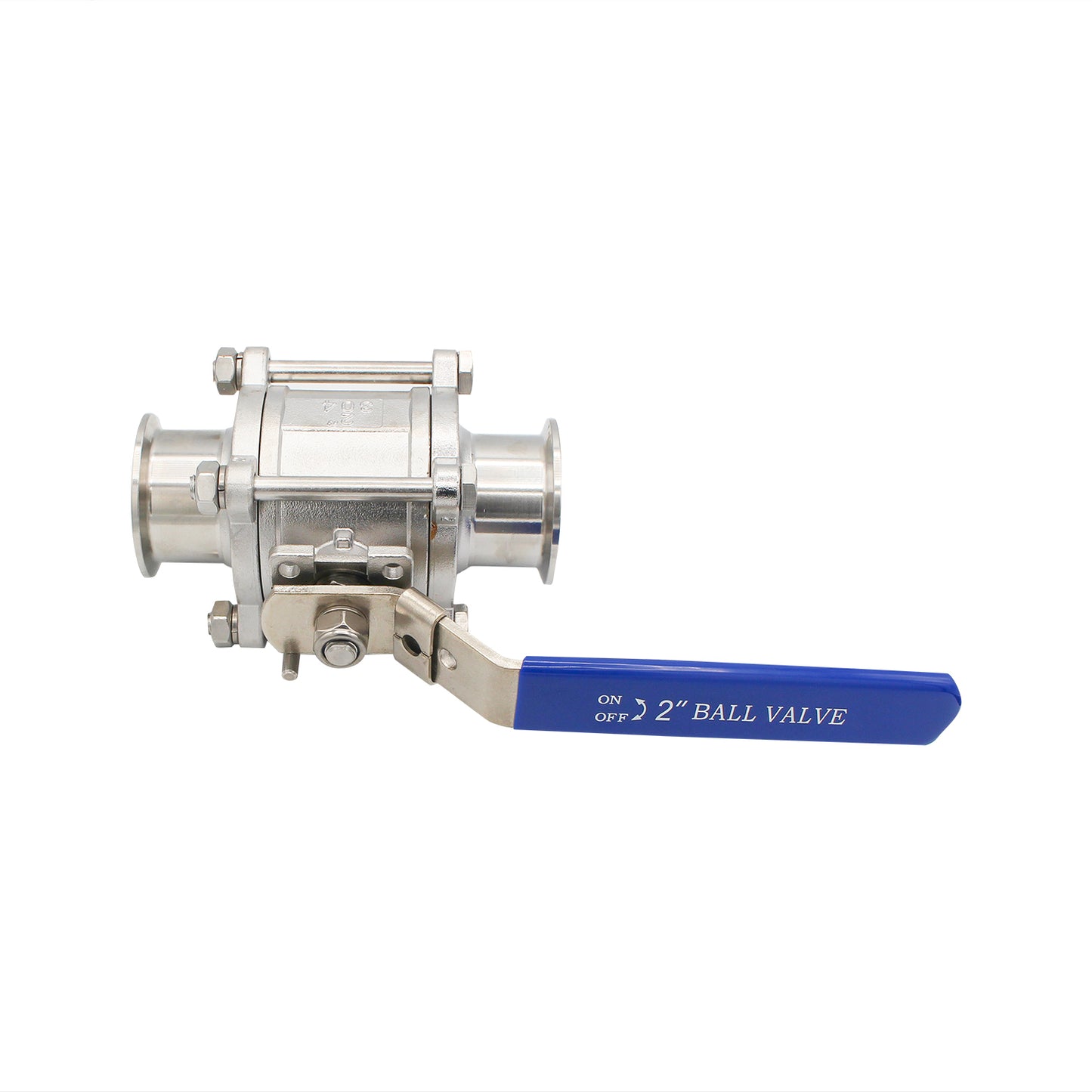 2" Tri Clamp 3-Piece Ball Valve - Tri Clover Sanitary Stainless Steel Fitting