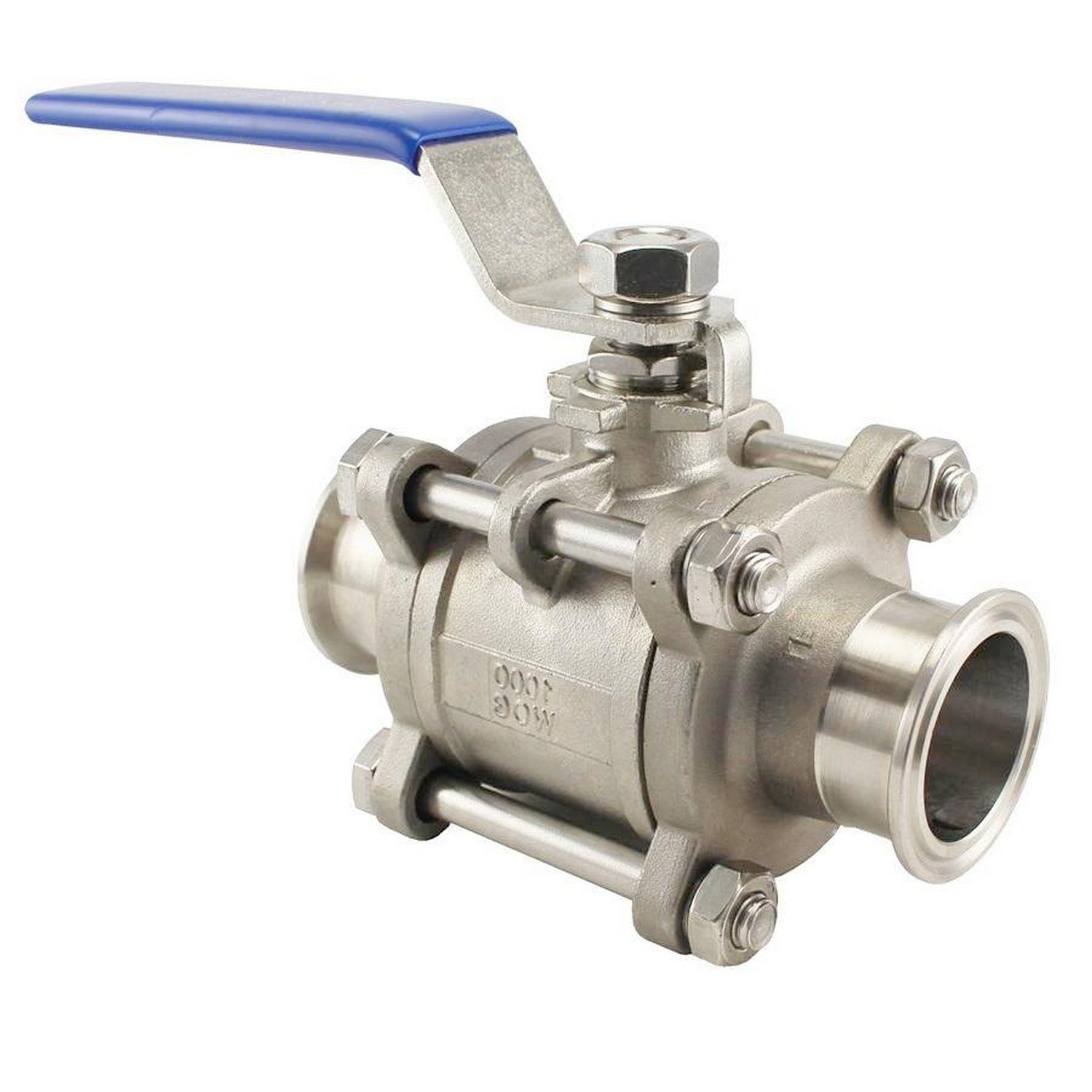 Stainless Steel Tri-Clover Premium 3 Piece Ball Valve – 2” TC