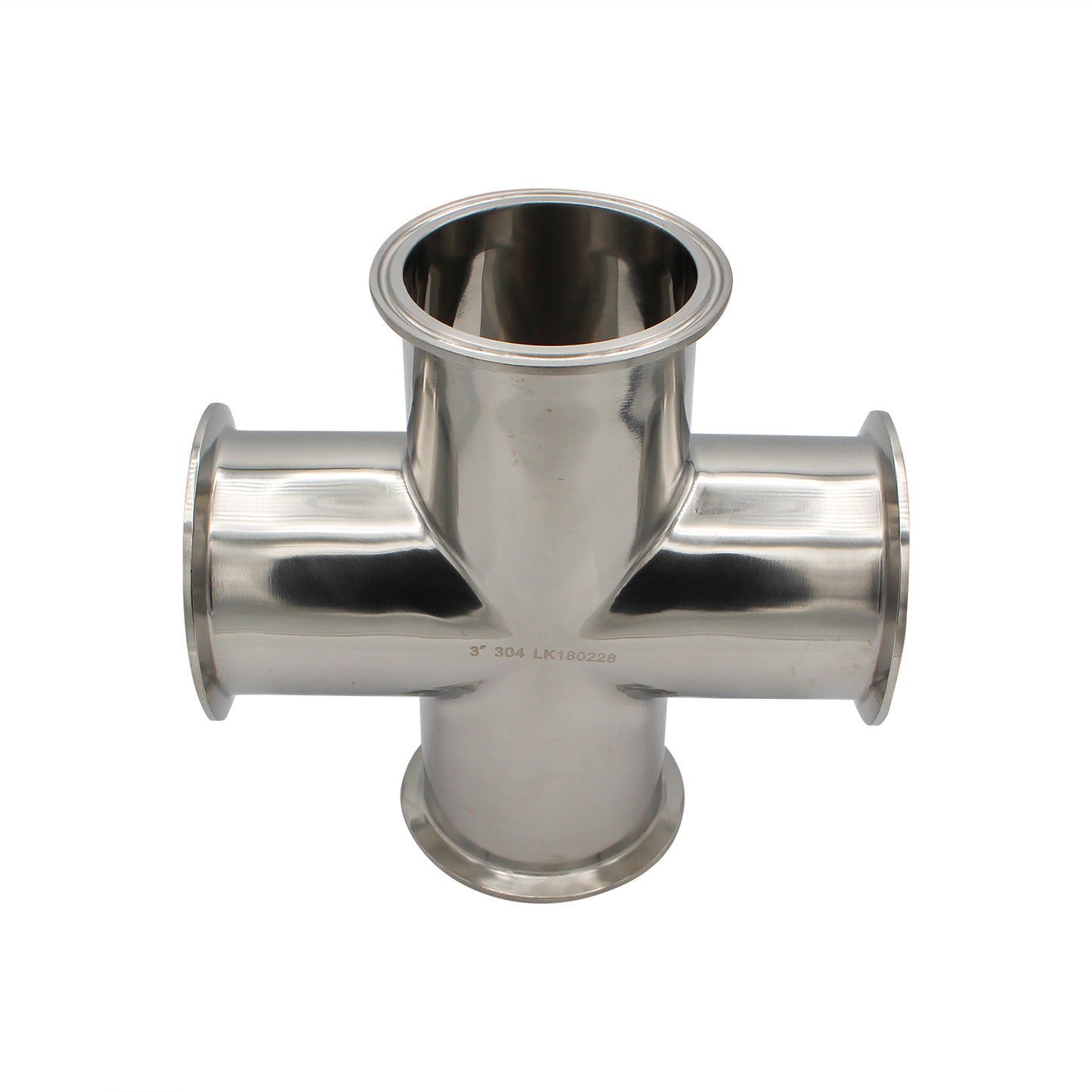 3" Tri Clamp Cross - Tri Clover Sanitary Stainless Steel Fitting