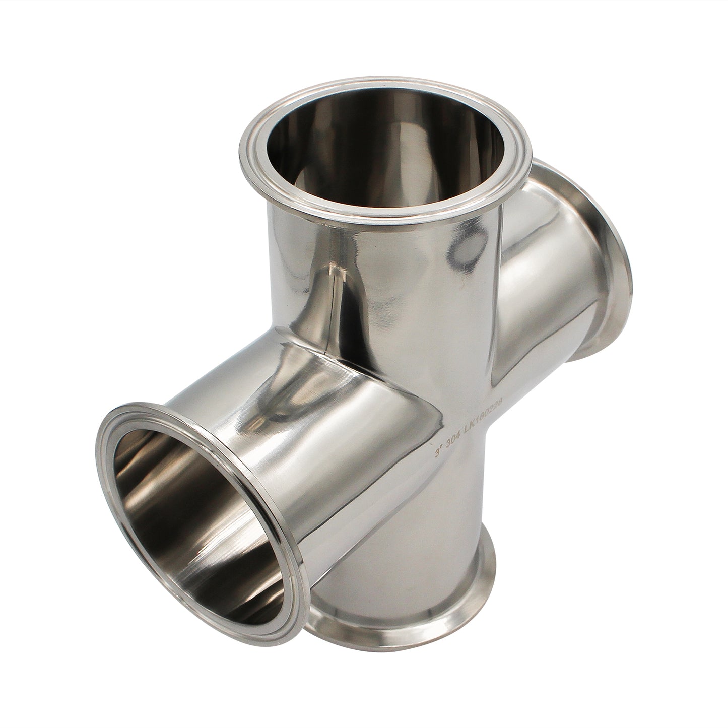 3" Tri Clamp Cross - Tri Clover Sanitary Stainless Steel Fitting