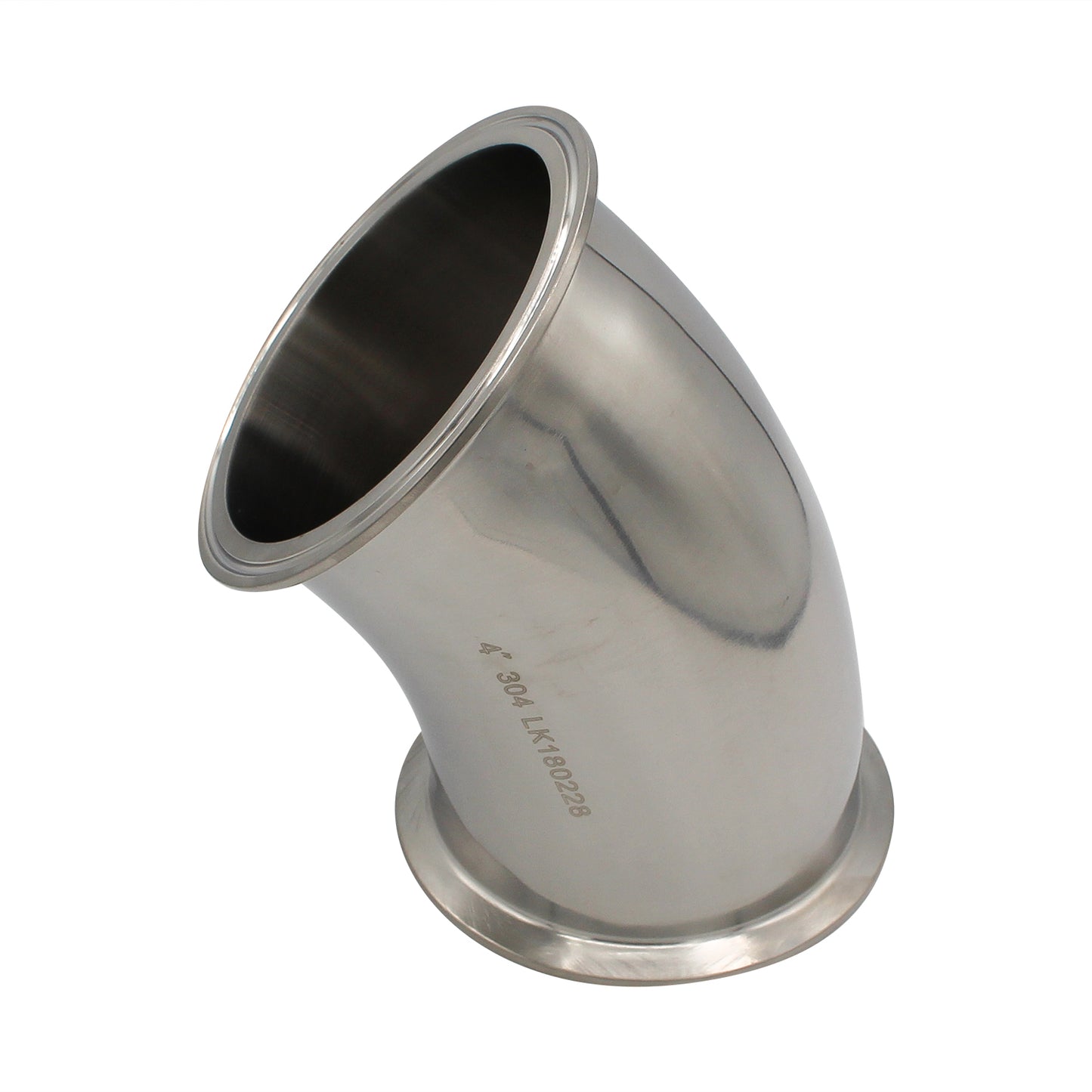 4" Tri Clamp 45° Elbow - Tri Clover Sanitary Stainless Steel Fitting