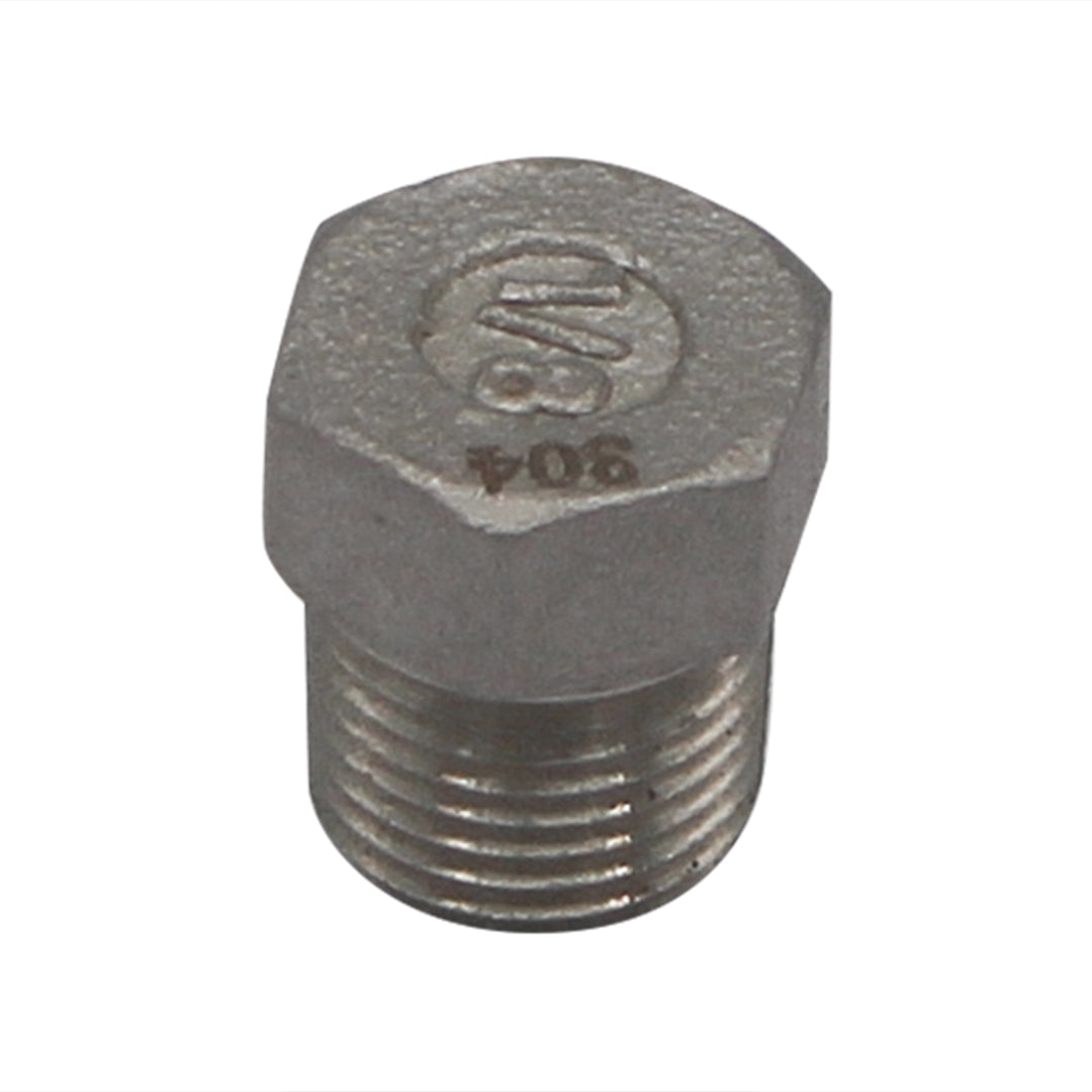 Stainless Steel Hex Plug - 1/8" Male NPT