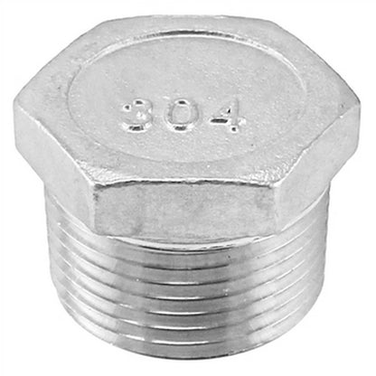 Stainless Steel Hex Plug - 3/4" Male NPT