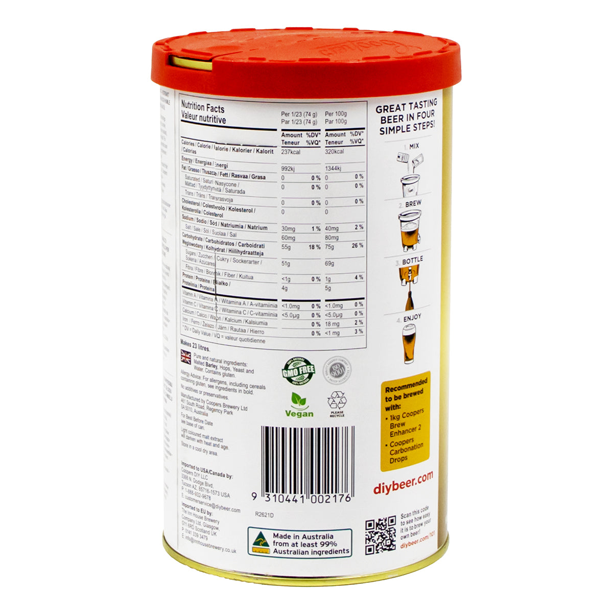 Coopers Beer Recipe Kit - Mexican Cerveza -  Canuck Homebrew Supply, Canada