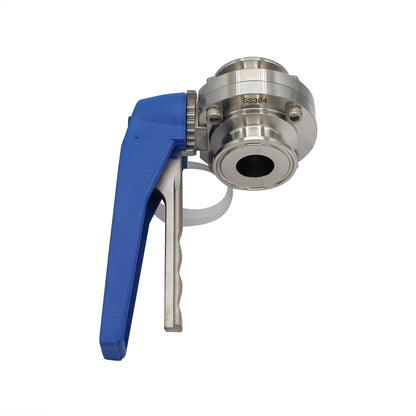 1" Tri Clamp Squeeze Trigger Butterfly Valve - Tri Clover Sanitary Stainless Steel Fitting