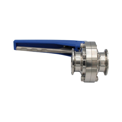 1" Tri Clamp Squeeze Trigger Butterfly Valve - Tri Clover Sanitary Stainless Steel Fitting