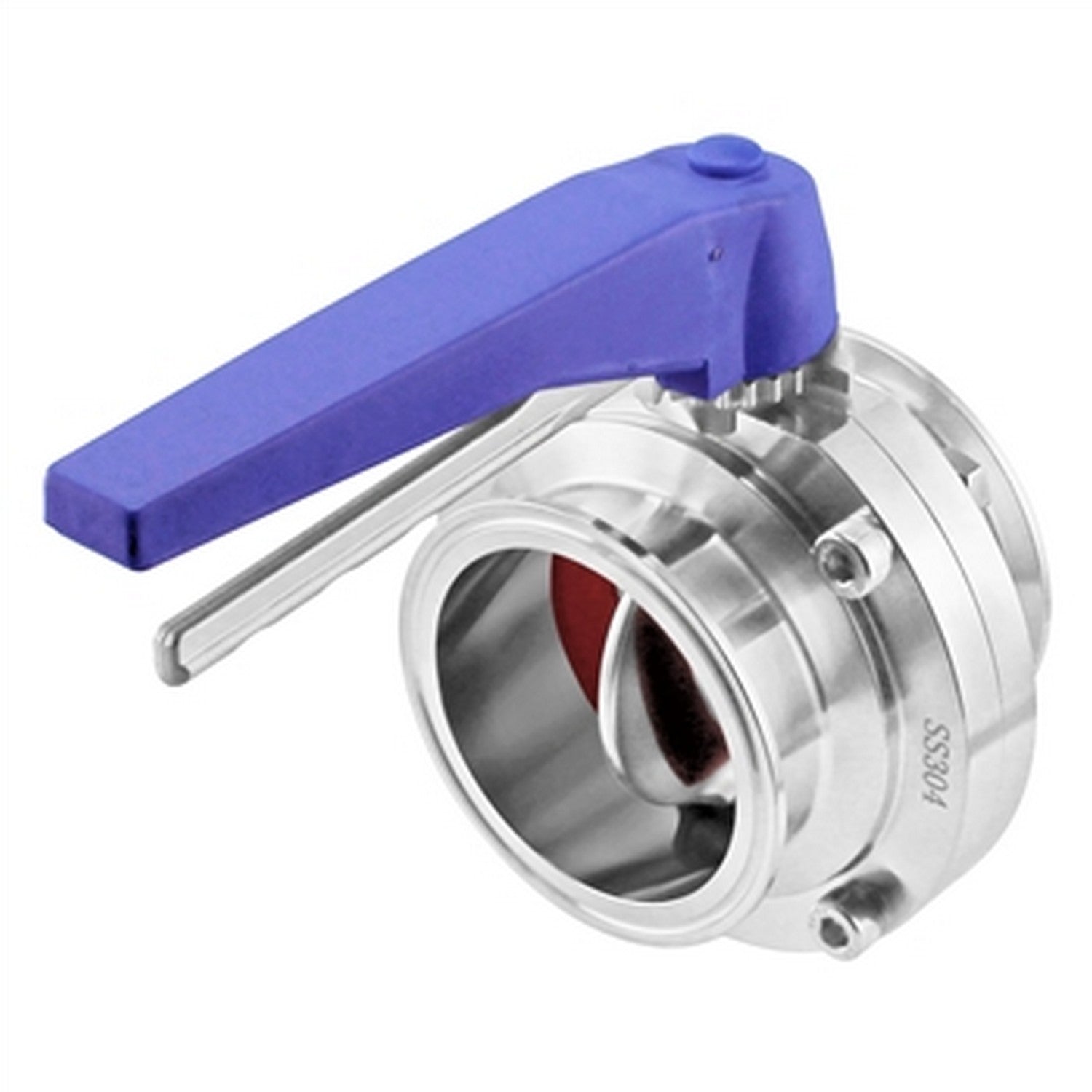 Stainless Steel Tri-Clover Squeeze Trigger Butterfly Valve - 3" TC