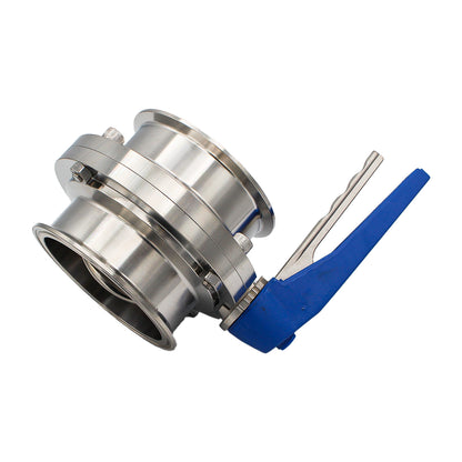 4" Tri Clamp Squeeze Trigger Butterfly Valve - Tri Clover Sanitary Stainless Steel Fitting -  Canuck Homebrew Supply, Canada