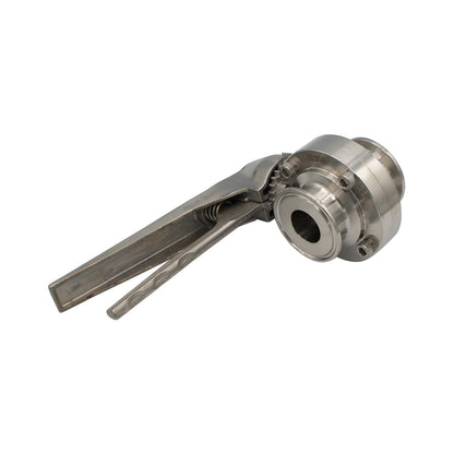 1" Tri Clamp Squeeze Trigger Butterfly Valve (All Stainless) - Tri Clover Sanitary Stainless Steel Fitting