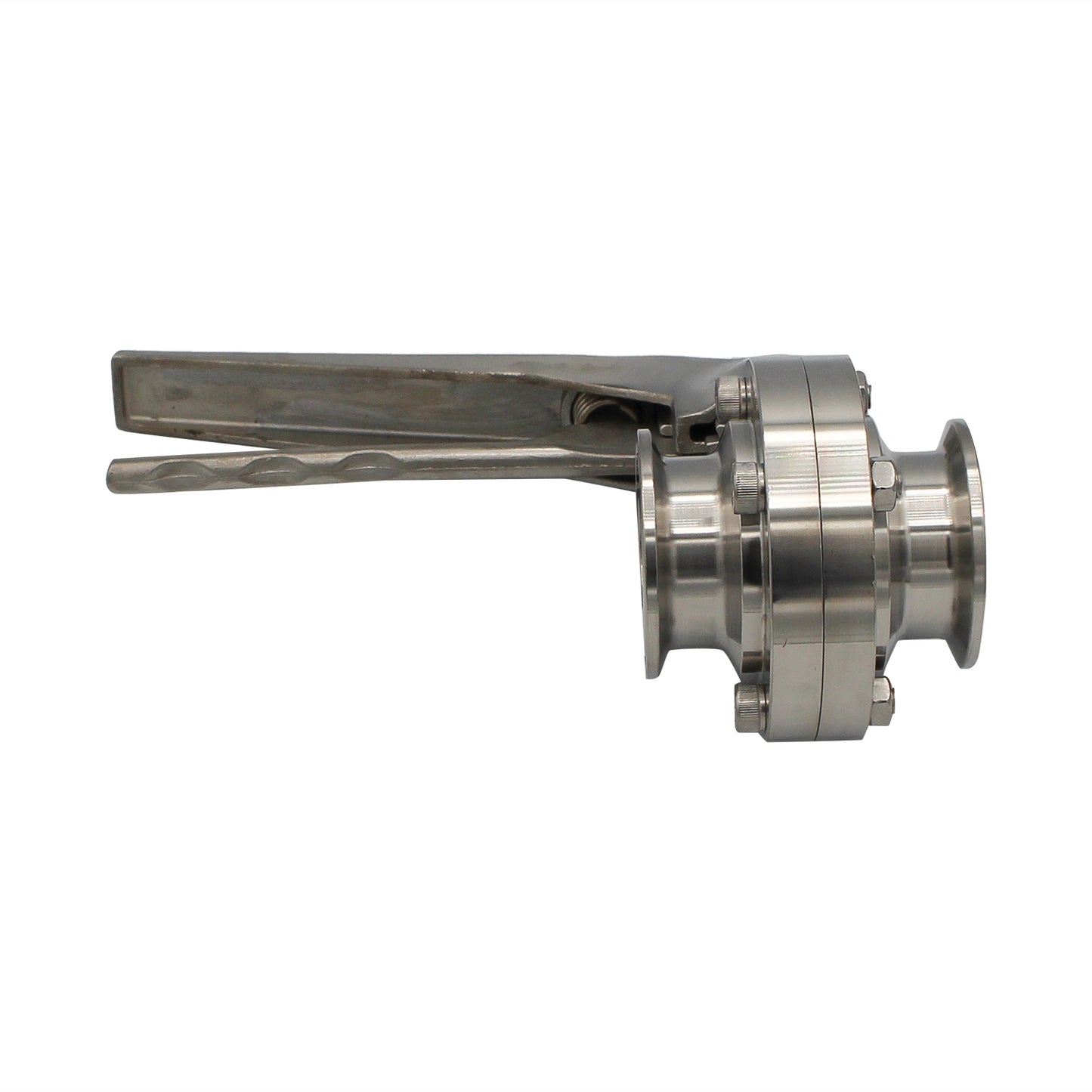 1" Tri Clamp Squeeze Trigger Butterfly Valve (All Stainless) - Tri Clover Sanitary Stainless Steel Fitting