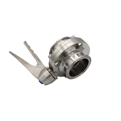 2.5" Tri Clamp Squeeze Trigger Butterfly Valve (All Stainless) - Tri Clover Sanitary Stainless Steel Fitting