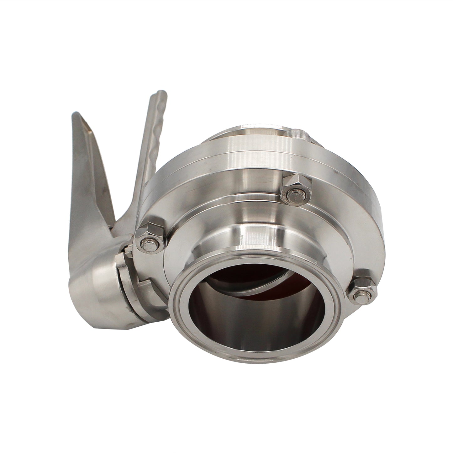 2.5" Tri Clamp Squeeze Trigger Butterfly Valve (All Stainless) - Tri Clover Sanitary Stainless Steel Fitting