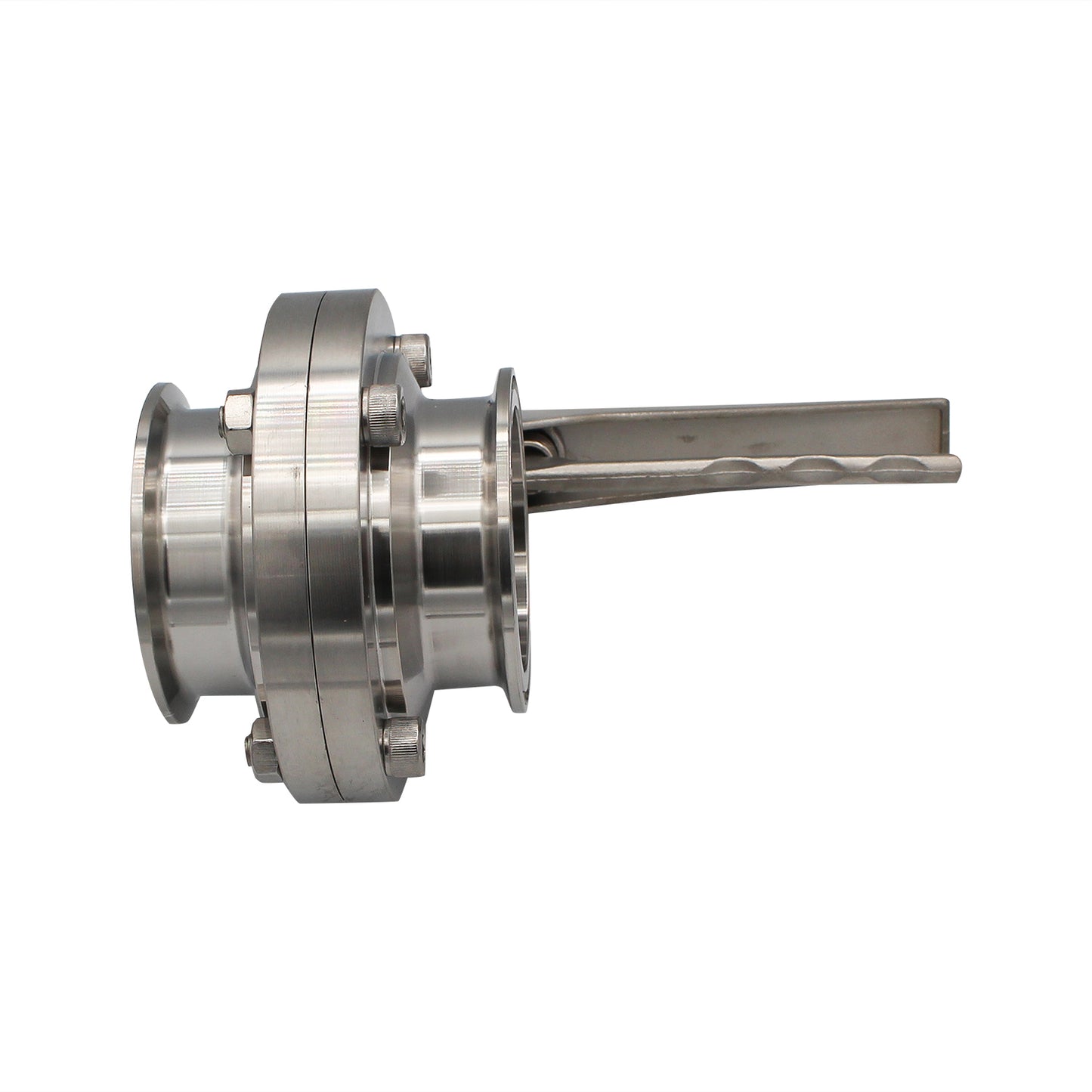 2.5" Tri Clamp Squeeze Trigger Butterfly Valve (All Stainless) - Tri Clover Sanitary Stainless Steel Fitting