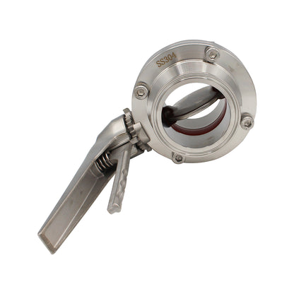 2.5" Tri Clamp Squeeze Trigger Butterfly Valve (All Stainless) - Tri Clover Sanitary Stainless Steel Fitting