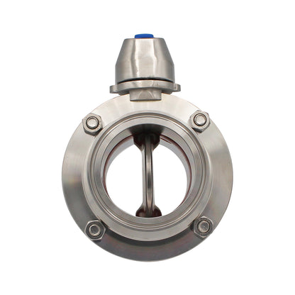 2.5" Tri Clamp Squeeze Trigger Butterfly Valve (All Stainless) - Tri Clover Sanitary Stainless Steel Fitting