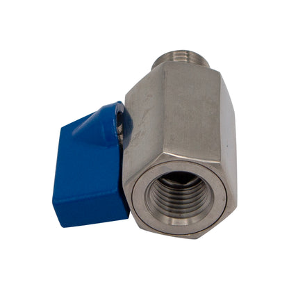 Stainless Steel 1/4" Male NPT to 1/4" Female NPT Mini Ball Valve