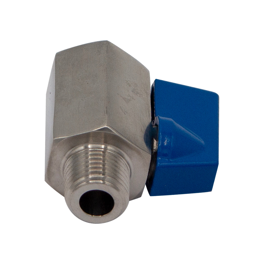 Stainless Steel 1/4" Male NPT to 1/4" Female NPT Mini Ball Valve