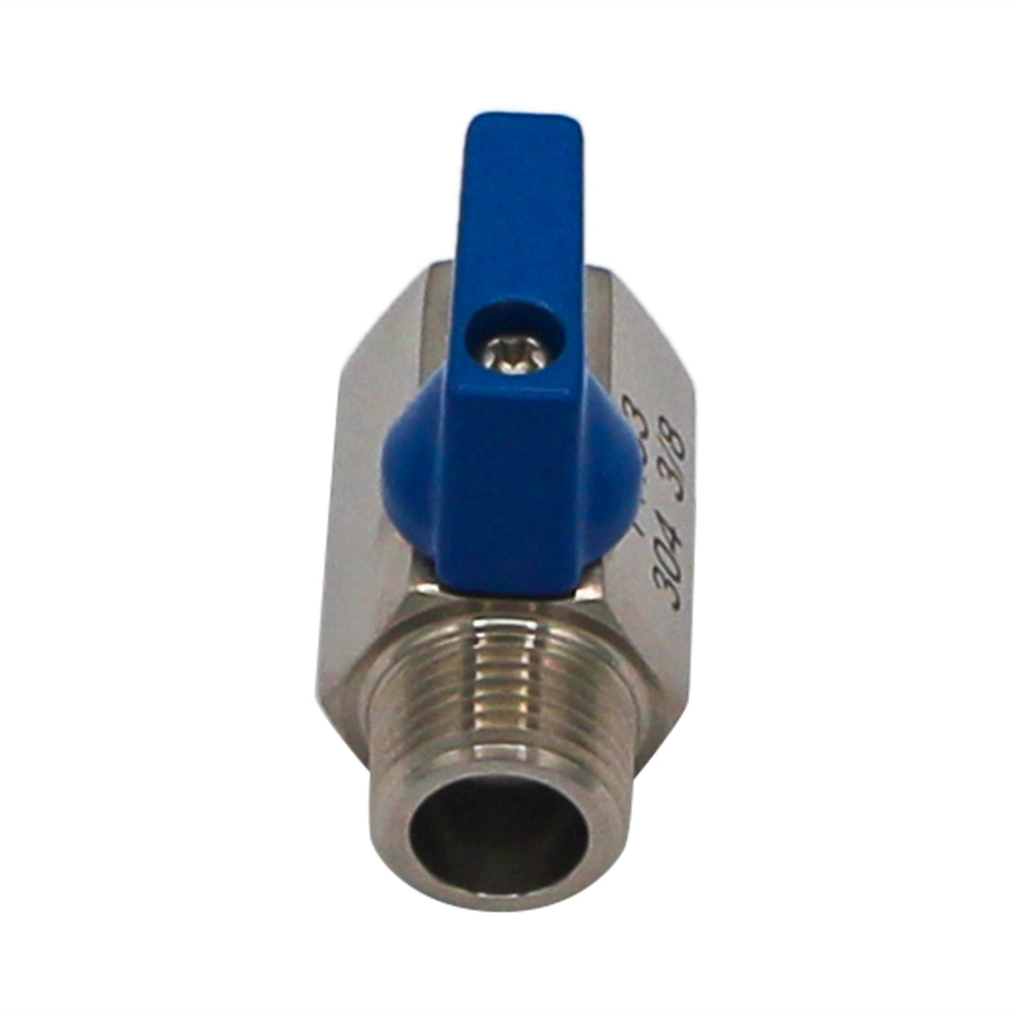 Stainless Steel 3/8" Male NPT to 3/8" Female NPT Mini Ball Valve
