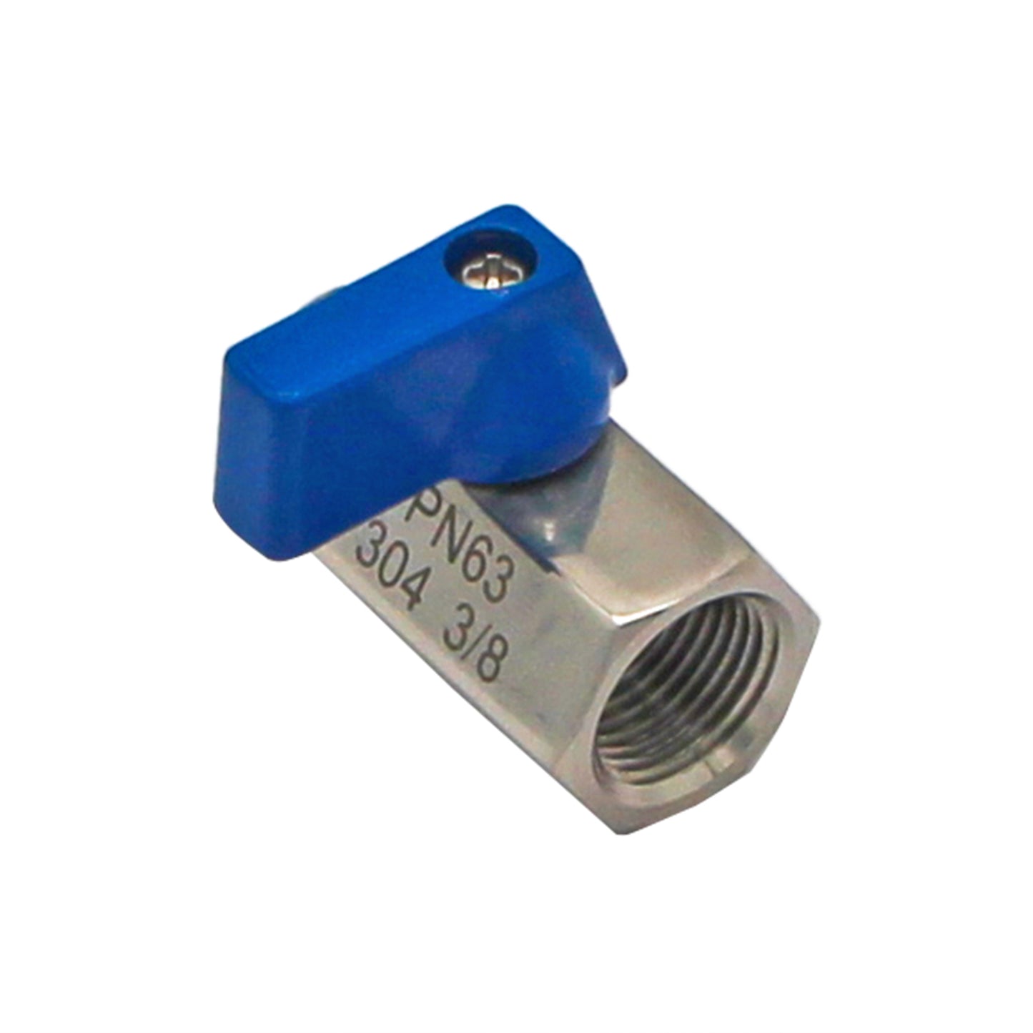 Stainless Steel 3/8" Male NPT to 3/8" Female NPT Mini Ball Valve