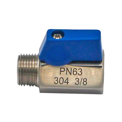 Stainless Steel 3/8" Male NPT to 3/8" Female NPT Mini Ball Valve