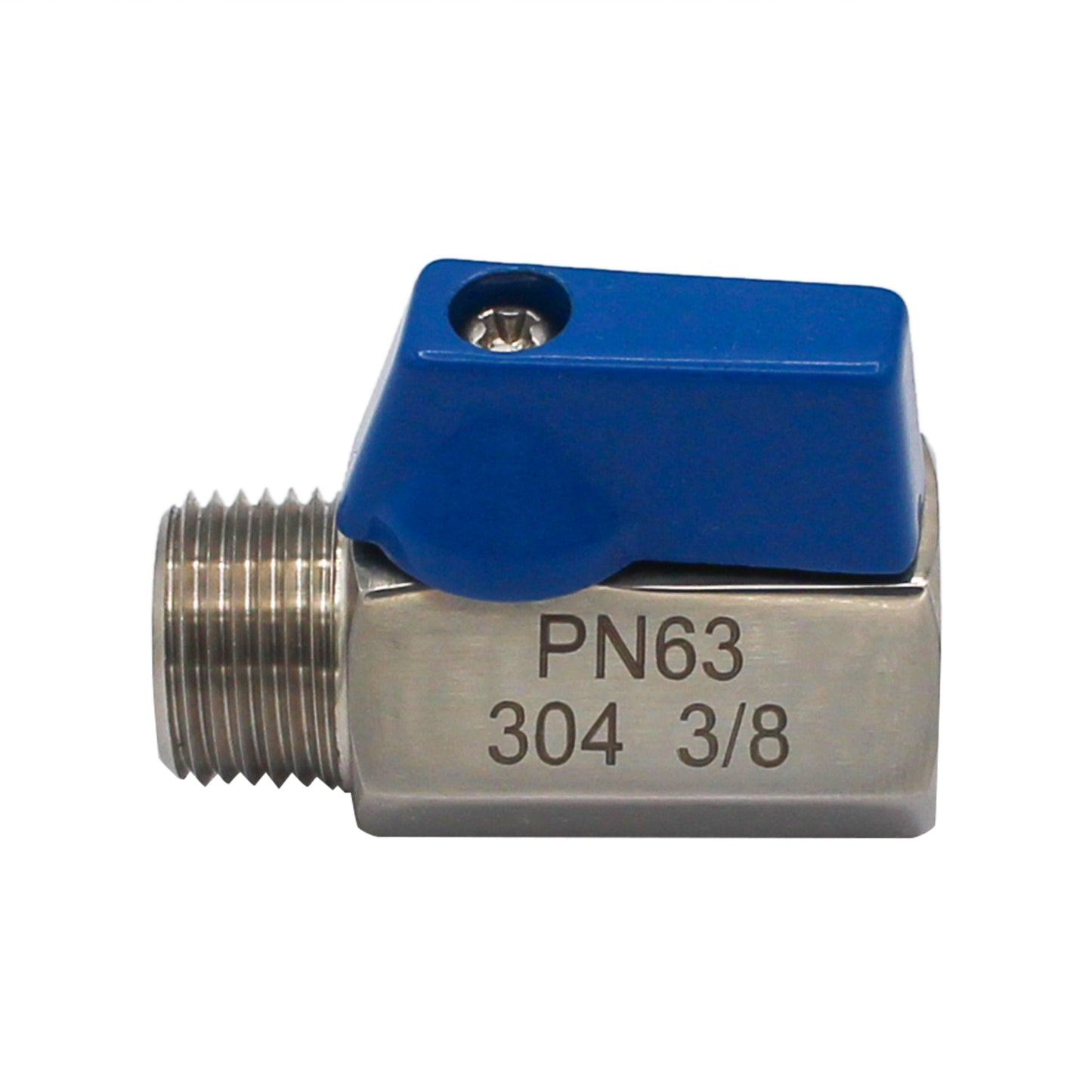 Stainless Steel 3/8" Male NPT to 3/8" Female NPT Mini Ball Valve