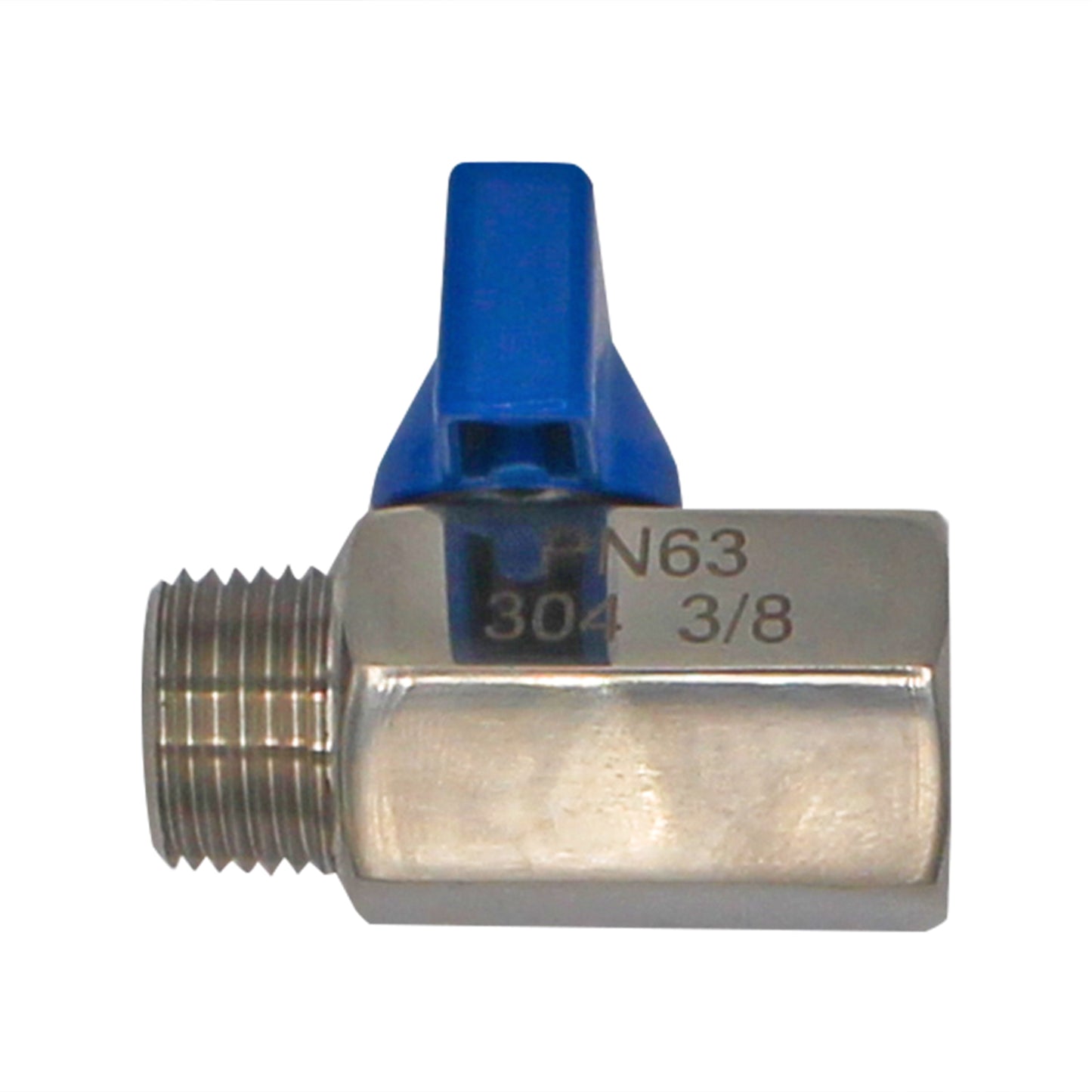 Stainless Steel 3/8" Male NPT to 3/8" Female NPT Mini Ball Valve