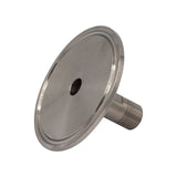 Stainless Steel Tri-Clover Fitting - 2" TC X 1/4" Male NPT