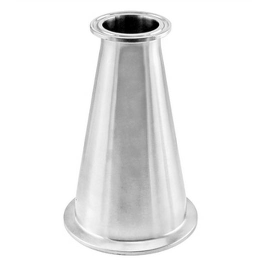 Stainless Steel Tri-Clover Concentric Reducer - 3" TC X 1.5" TC