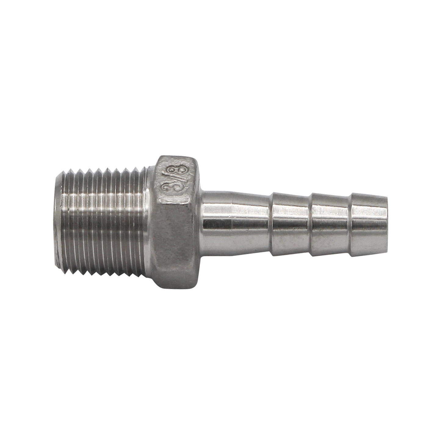 Stainless Steel Fitting - 3/8" Male NPT X 3/8" OD Barb