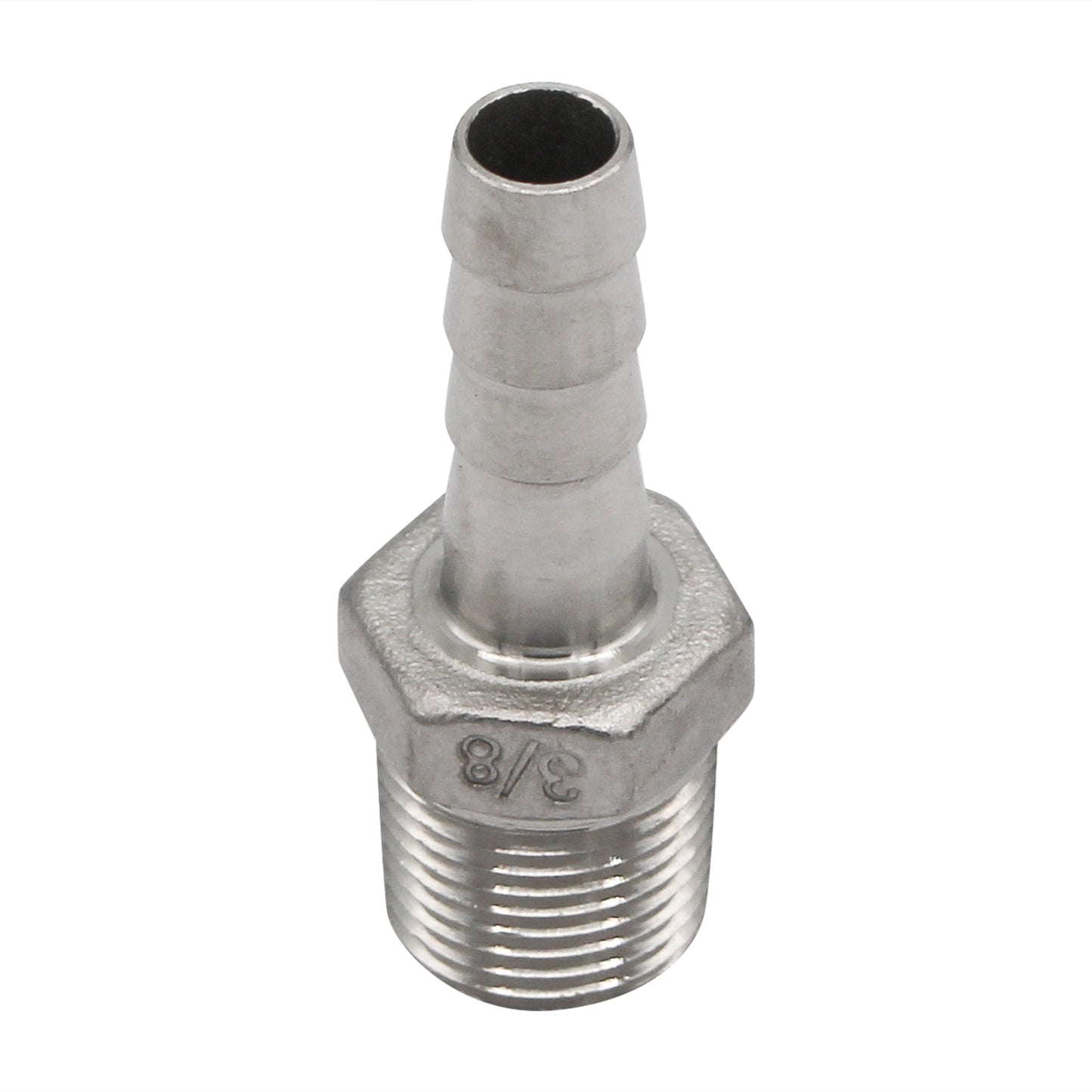 Stainless Steel Fitting - 3/8" Male NPT X 3/8" OD Barb