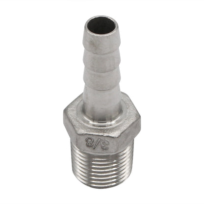 Stainless Steel Fitting - 3/8" Male NPT X 3/8" OD Barb
