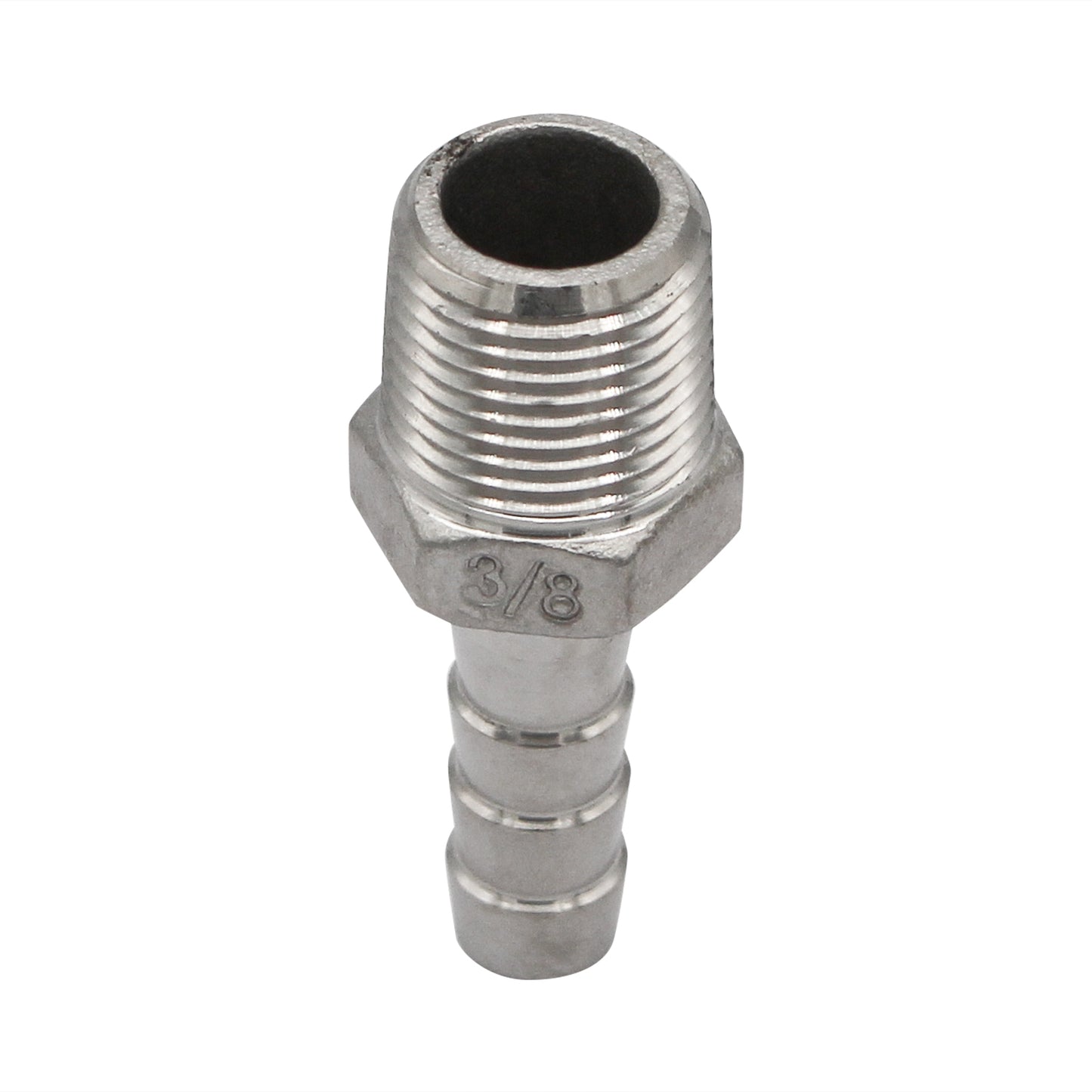 Stainless Steel Fitting - 3/8" Male NPT X 3/8" OD Barb