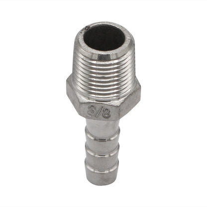 Stainless Steel Fitting - 3/8" Male NPT X 3/8" OD Barb