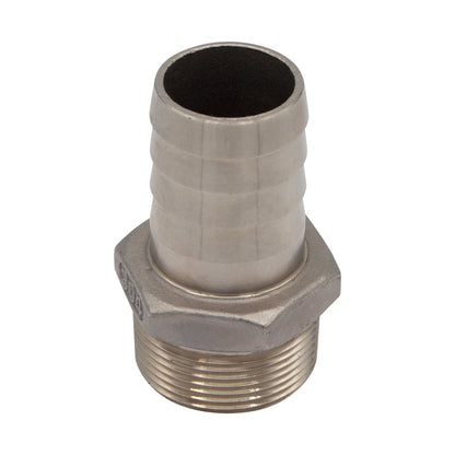 Stainless Steel Fitting - 1.25" Male NPT X 1.25" OD Barb